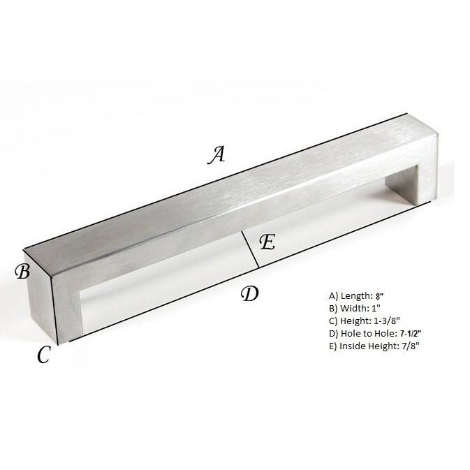 8Inch (203mm) BOLD Design Stainless Steel Brushed Nickel Contemporary