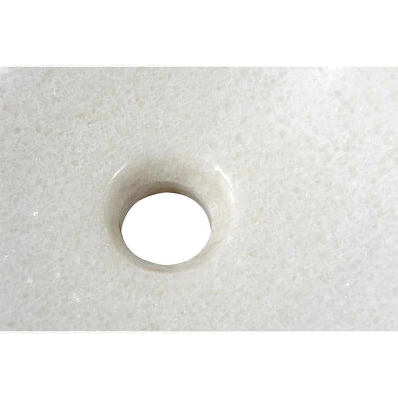 ANZZI Cliffs of Dover Natural Stone Vessel Sink in White Marble - On ...