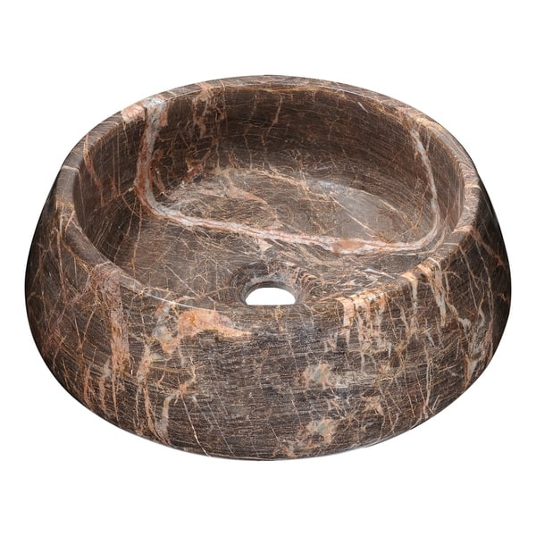 ANZZI Vestal Crown Natural Stone Vessel Sink in Khaki Coffee On Sale