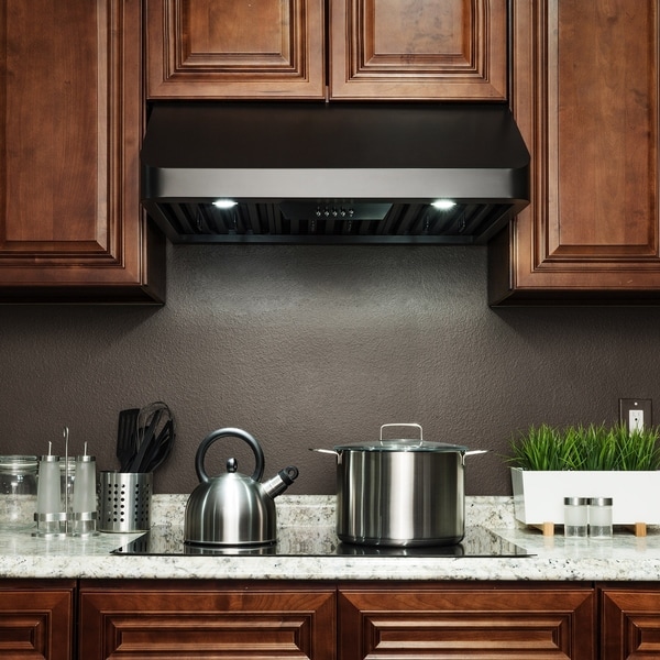 Shop AKDY RH0349 30" Under Cabinet Black Stainless Steel ...