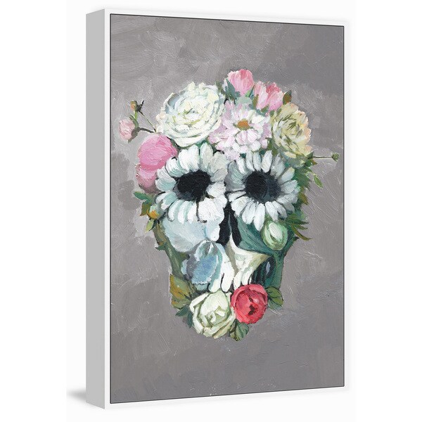 Marmont Hill - Handmade Enjoy Flower Floater Framed Print on Canvas