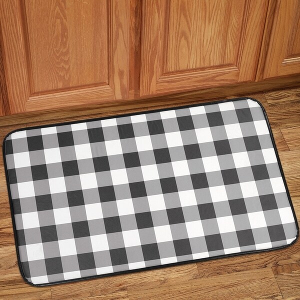 Buffalo Check Printed Anti Fatigue Kitchen Mat 18 X30 Black Buffalo Check Printed Anti Fatigue Kitchen Mat 18 X30 Black