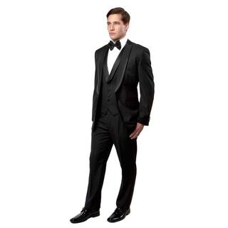 Mens Tuxedo Peak Shawl Lapel with Satin Trim Slim Fit Tuxedo Suit Set