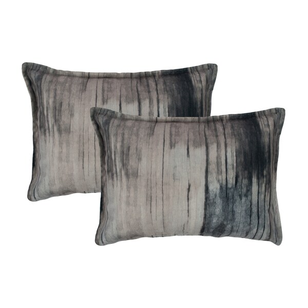 Sherry Kline Ambiance Velvet Steel Boudoir Decorative Pillows(Setof2)