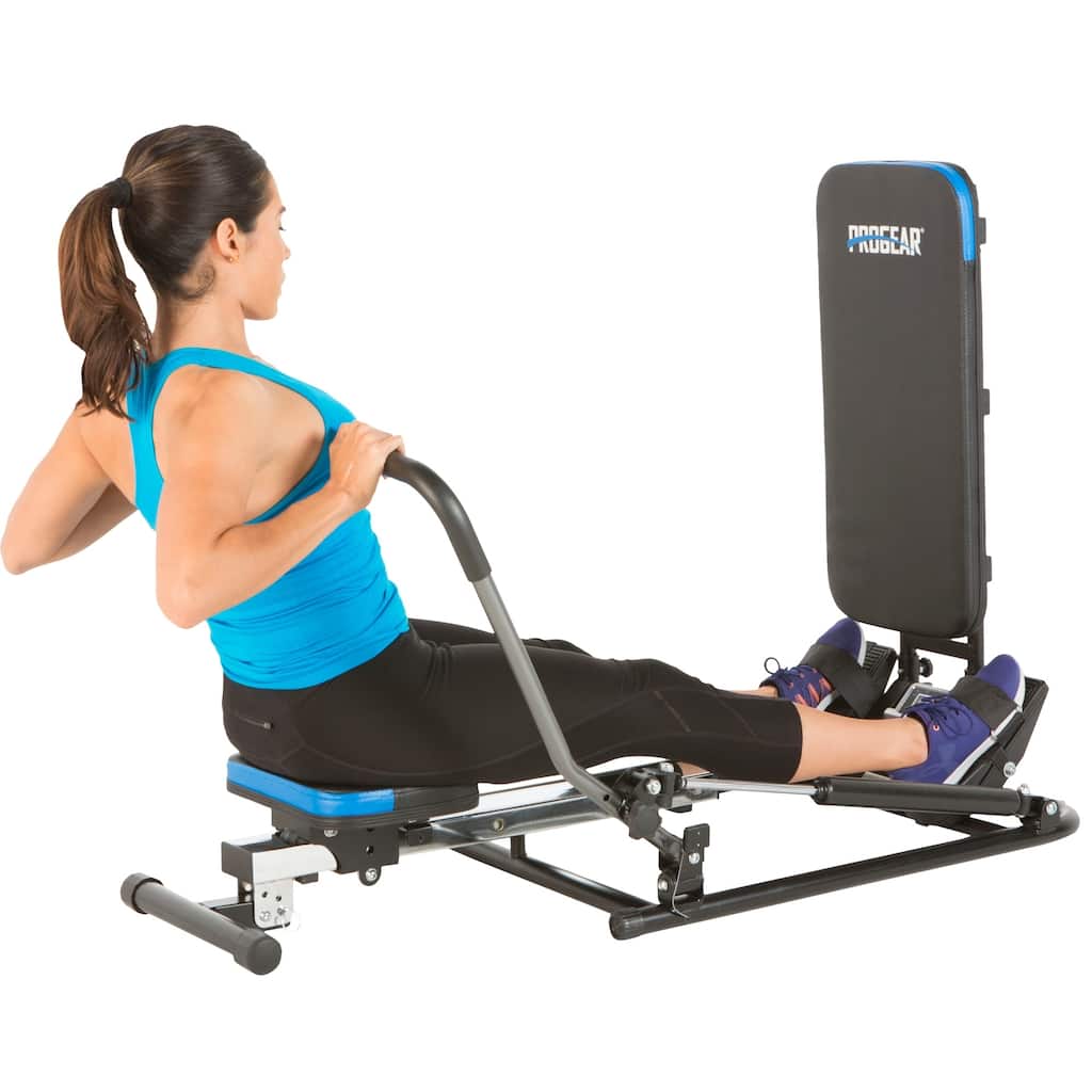 PROGEAR 750 Rower with Additional Multi Exercise Workout Capability - Black/Blue