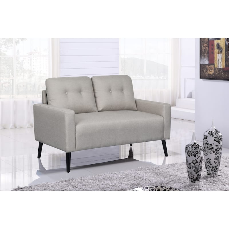 Amelia Tufted Back Mid-Century Loveseat