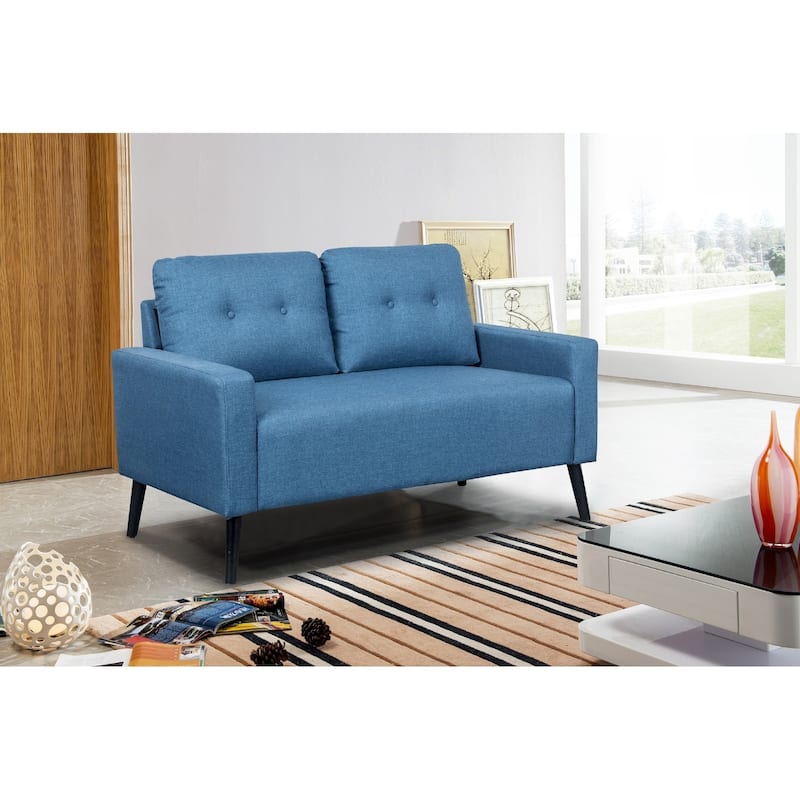 Amelia Tufted Back Mid-Century Loveseat
