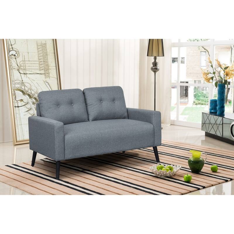 Amelia Tufted Back Mid-Century Loveseat