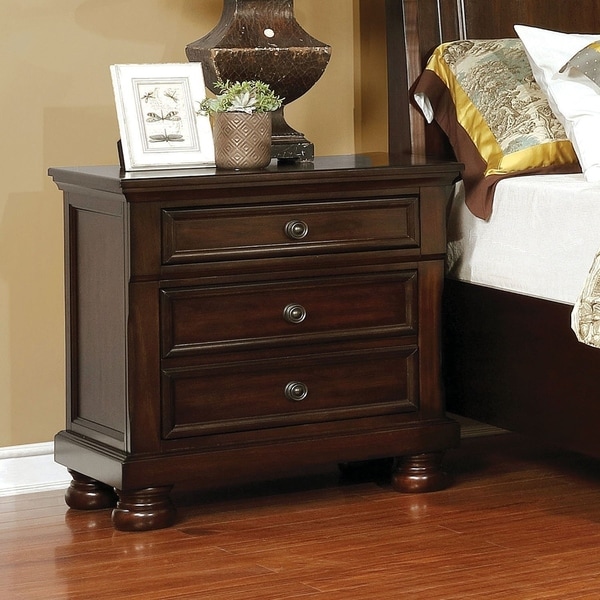 traditional wood nightstand