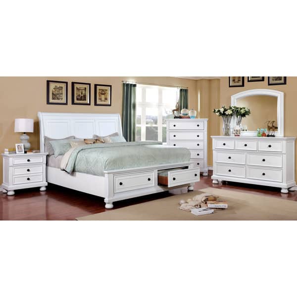 Furniture of America Muct Transitional Solid Wood 3-drawer White N//A