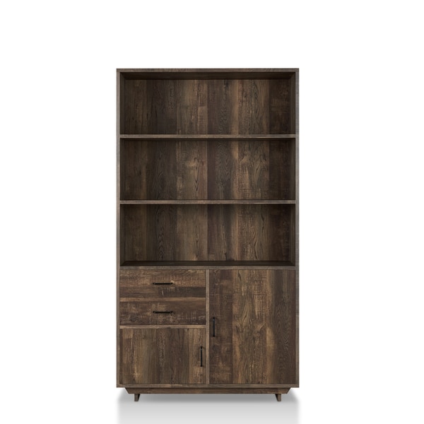 Furniture Of America Garuga Country Style Reclaimed Oak Multi Furniture Of America Garuga Country Style Reclaimed Oak Multi Storage Bookshelf