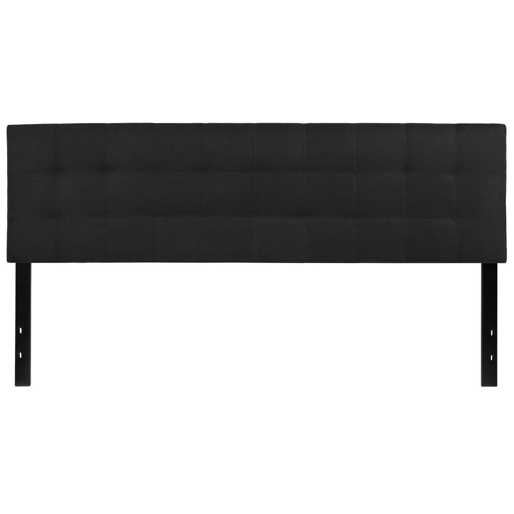 Princeton King Size Black Fabric Upholstered Headboard