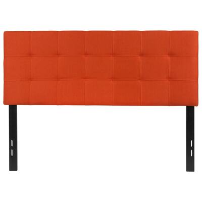 Princeton Full Size Orange Fabric Upholstered Headboard