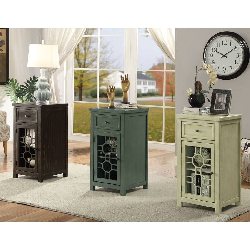 Emma Transitional 18-inch Solid Wood 1-Drawer Side Table by Furniture of America