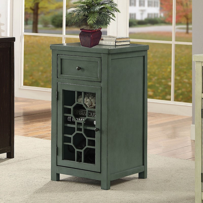 Emma Transitional 18-inch Solid Wood 1-Drawer Side Table by Furniture of America