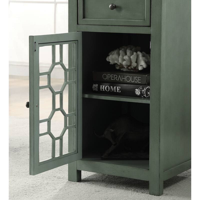 Emma Transitional 18-inch Solid Wood 1-Drawer Side Table by Furniture of America