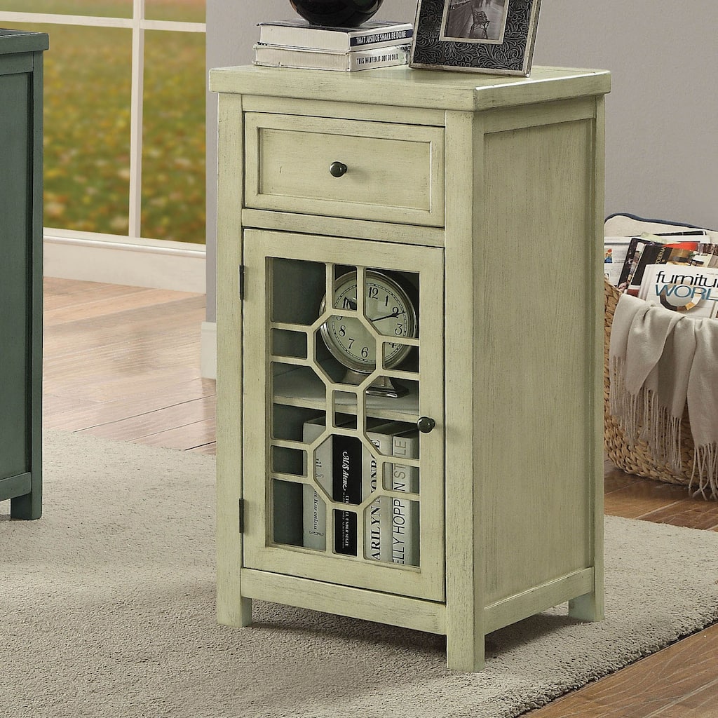 Emma Transitional 18-inch Solid Wood 1-Drawer Side Table by Furniture of America