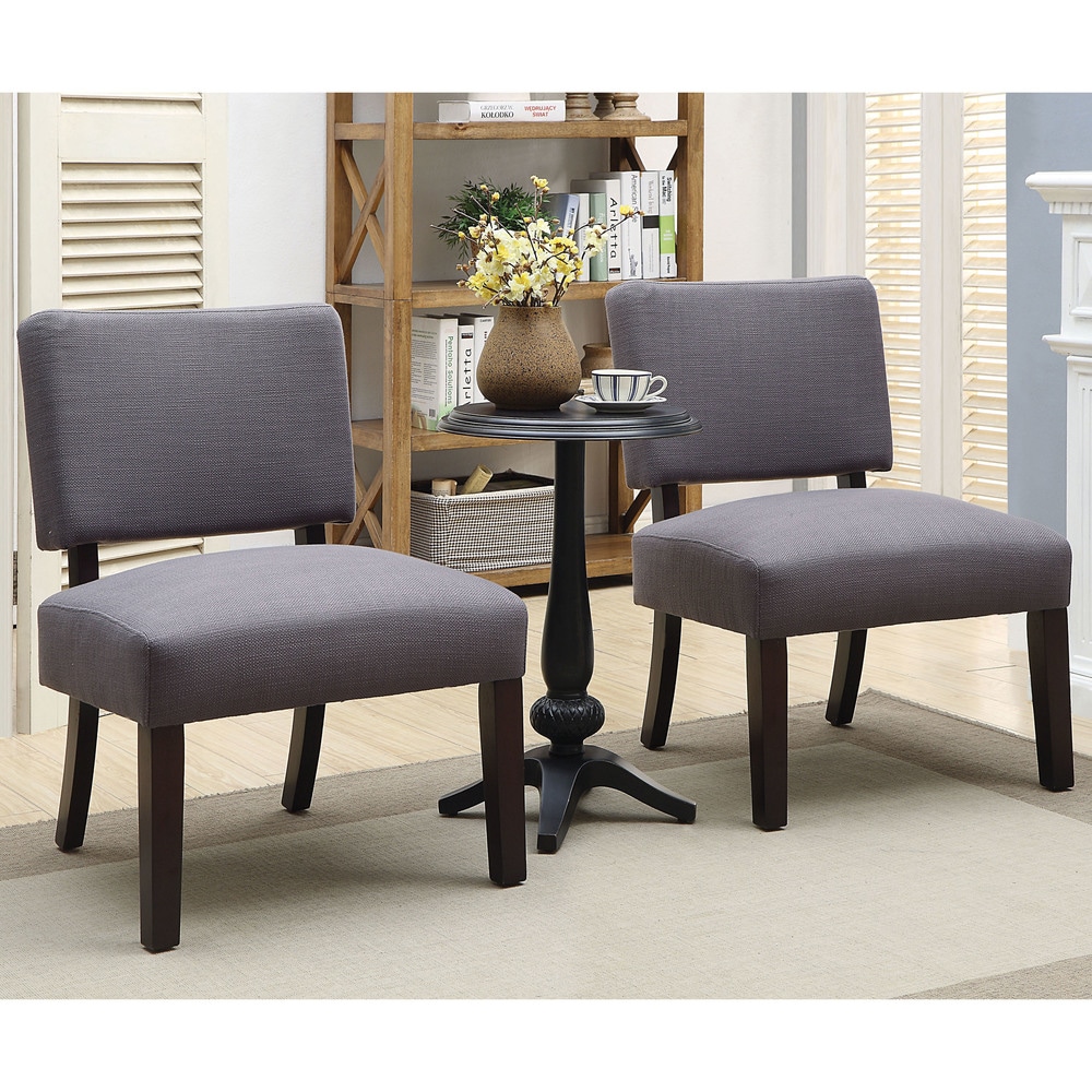 Furniture of America Kyer Transitional Grey Wood 3-piece Table with Chair Set