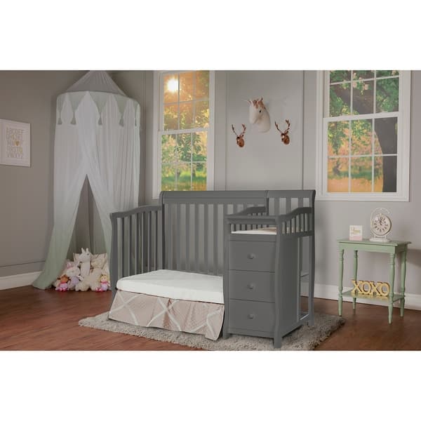 Dream On Me Jayden 4in1 Mini Convertible Crib and Changer Bed Bath