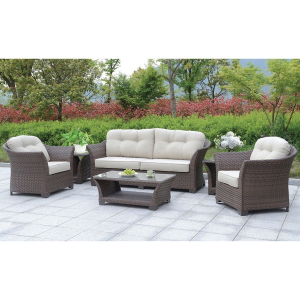 Furniture of America Boise Contemporary Outdoor 6-piece Patio Set Set