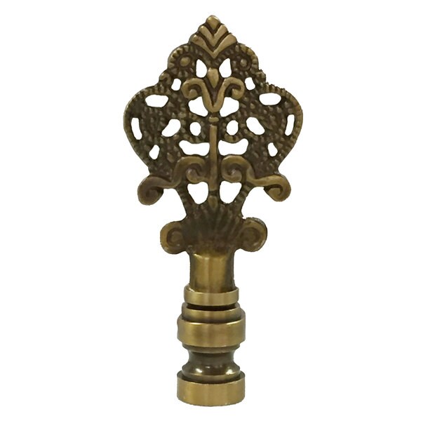 Royal Designs Vintage Key Design Lamp Finial for Lamp Shade- Antique Brass
