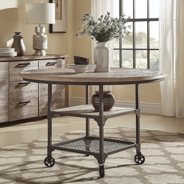 inspire table dining q round iNSPIRE Industrial by Shop Q Dining Round Table Dania