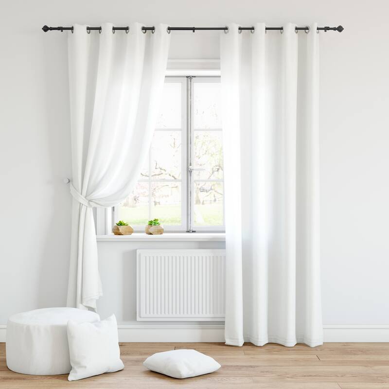 Chicology Curtain Rod, Decorative Classic Urn Finial, Matte Black - Pietro