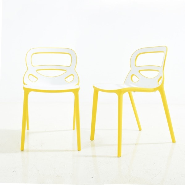 Tondo Two-toned Polypropylene Dining Chair (Set of 2)