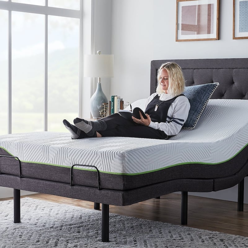 Memory Foam Mattress Adjustable Bed Set by Lucid Comfort Collection - Queen