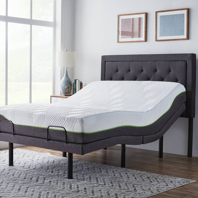 Memory Foam Mattress Adjustable Bed Set by Lucid Comfort Collection
