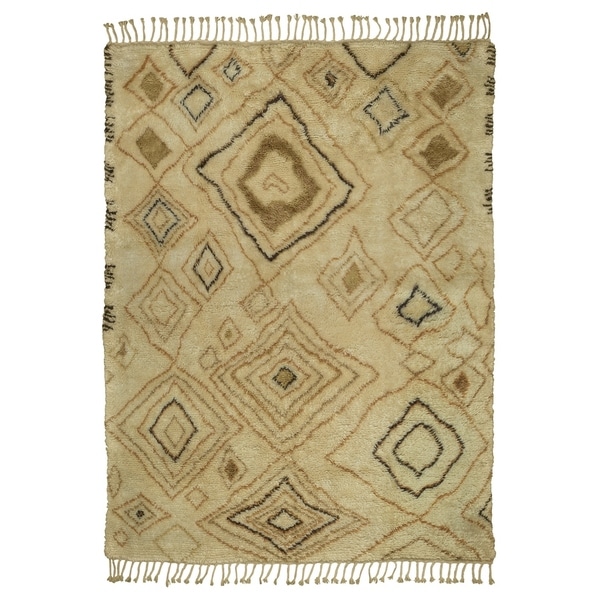 LR Home Moroccan Abstract Diamond Ivory Multi Indoor Rug ( 10' x 14' ) - 10' x 14'/Surplus