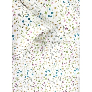 Printed Design Cotton Collection 400 Thread Count Wildflower Bed Sheet ...