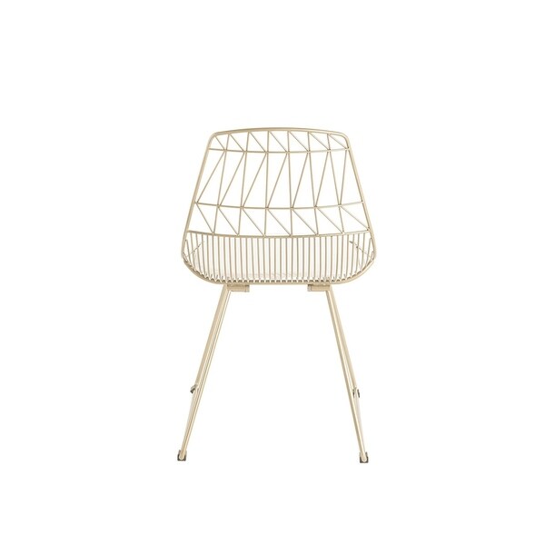 Elle Decor Vivi Metal Chair in Yellow (Set of 2) (As Is Item