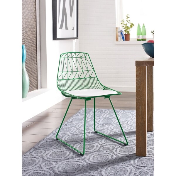 Elle Decor Vivi Metal Chair in Yellow (Set of 2) (As Is Item