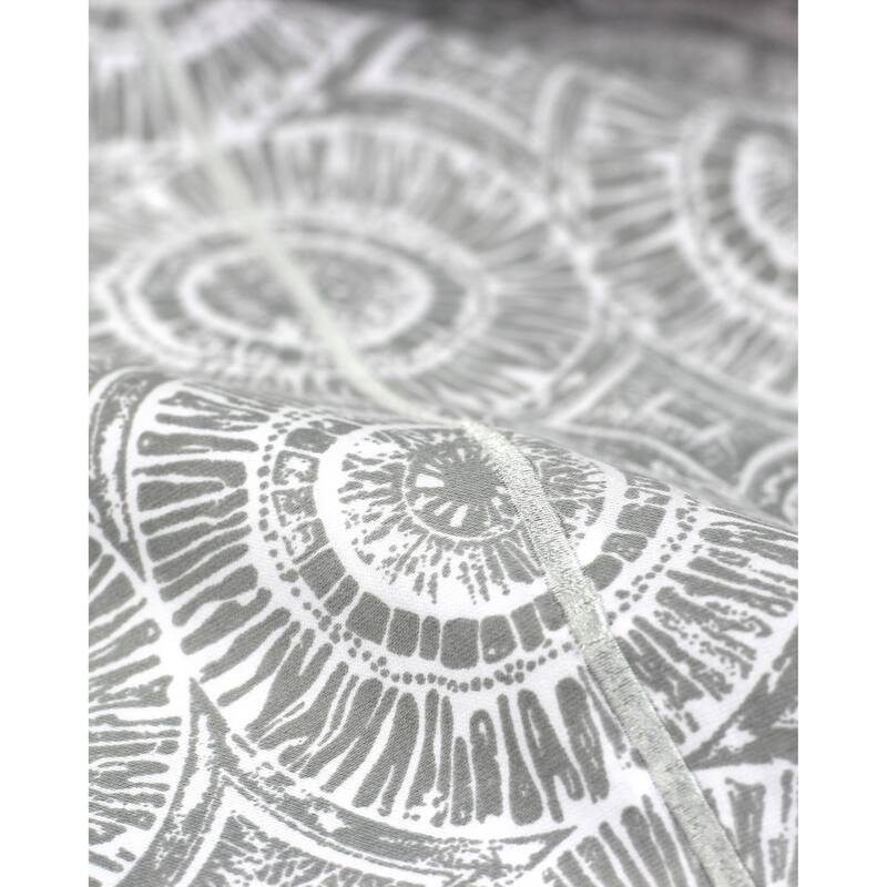 Printed Design Cotton Collection 400 TC Grey Medallion Sheet Set