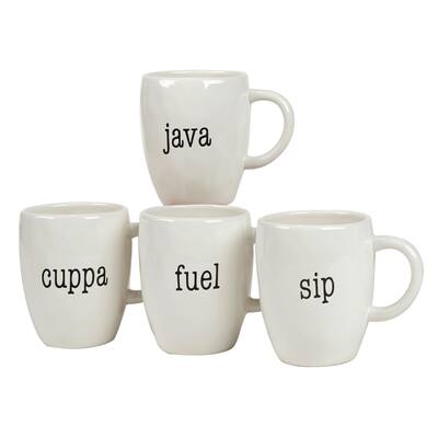 Certified International It's Just Words 20-ounce Mugs (Set of 4)