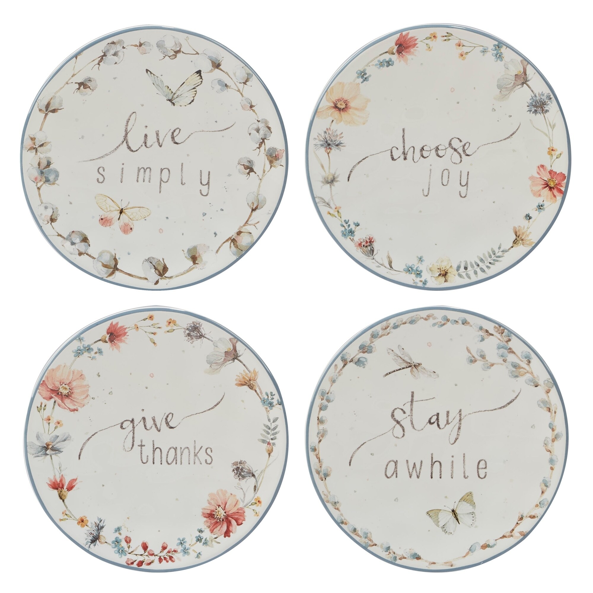 Certified International Country Weekend Canape Plates (Set of