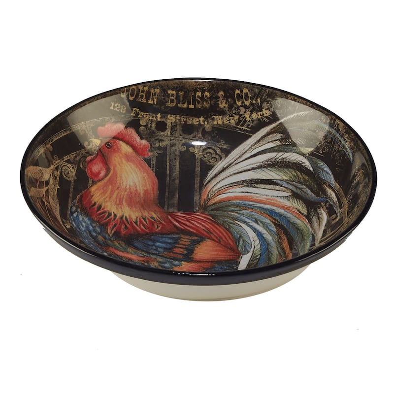 Certified International Gilded Rooster Serving/Pasta Bowl
