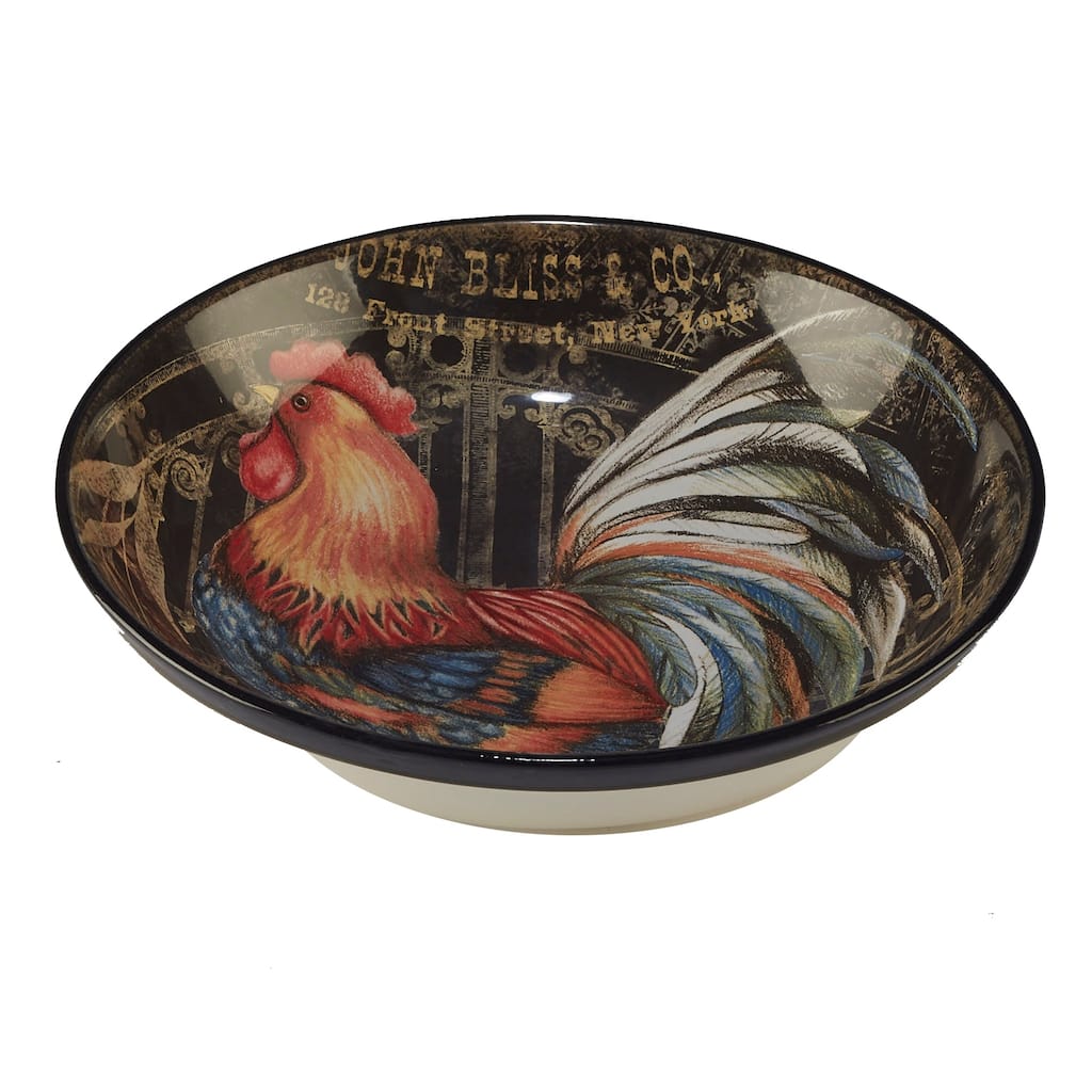Certified International Gilded Rooster Serving/Pasta Bowl