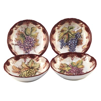 Certified International Vintners Journal Soup/Pasta Bowls (Set of 4)