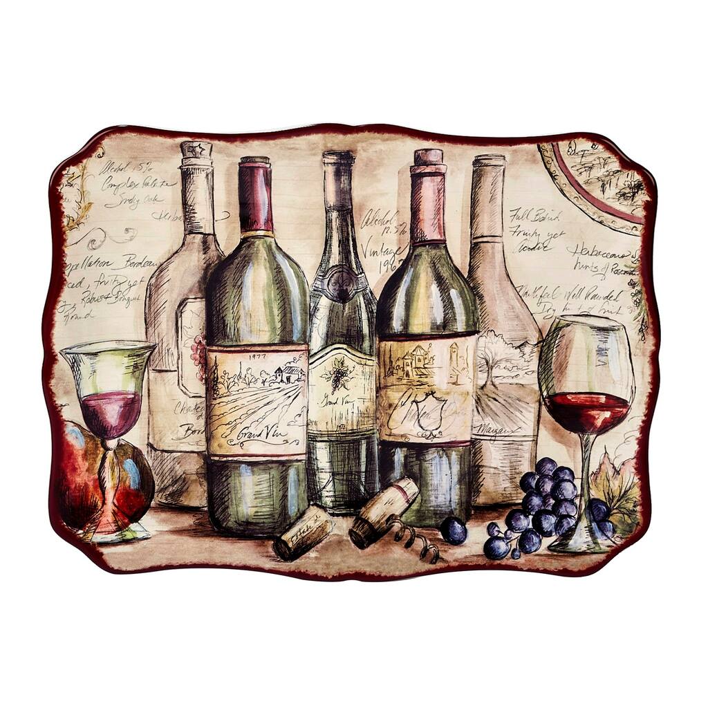 Certified International Vintners Journal Rectangular Platter
