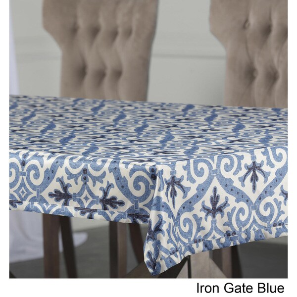 Exclusive Fabrics Iron Gate Designer Faux Silk Taffeta Outdoor Table Cloth