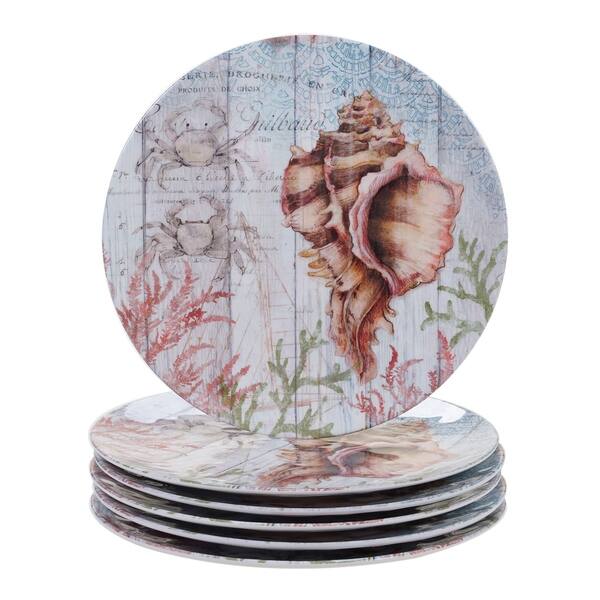 Certified International Sanibel Melamine Dinner Plate (Set of 6) - Bed ...