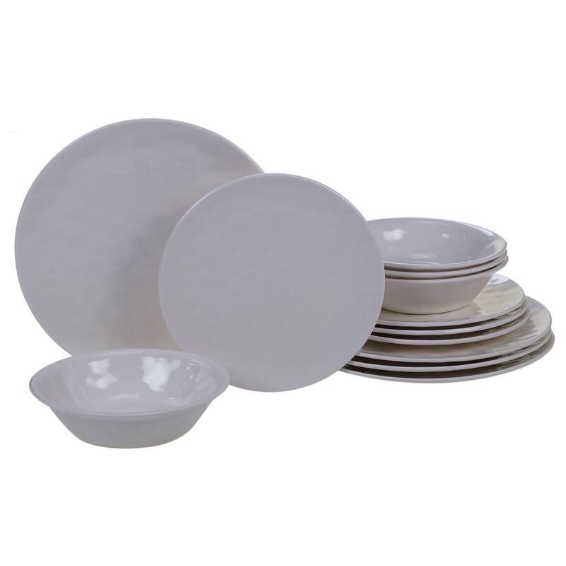 Certified International Solid Color 12-piece Melamine Dinnerware Set