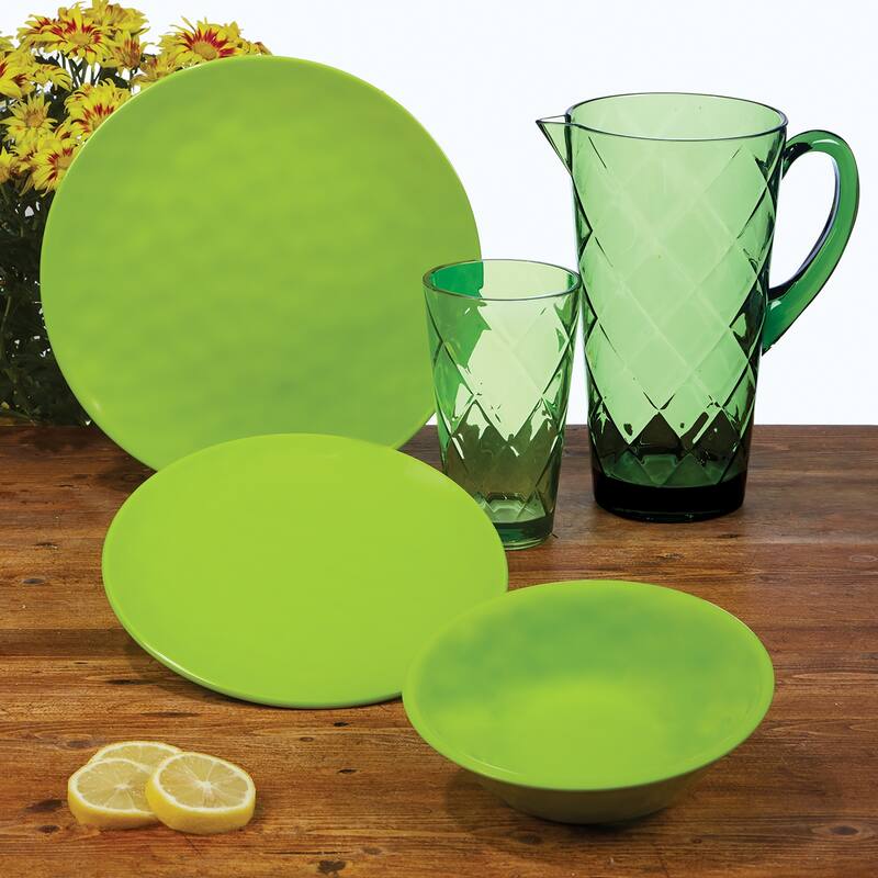 Certified International Solid Color 12-piece Melamine Dinnerware Set