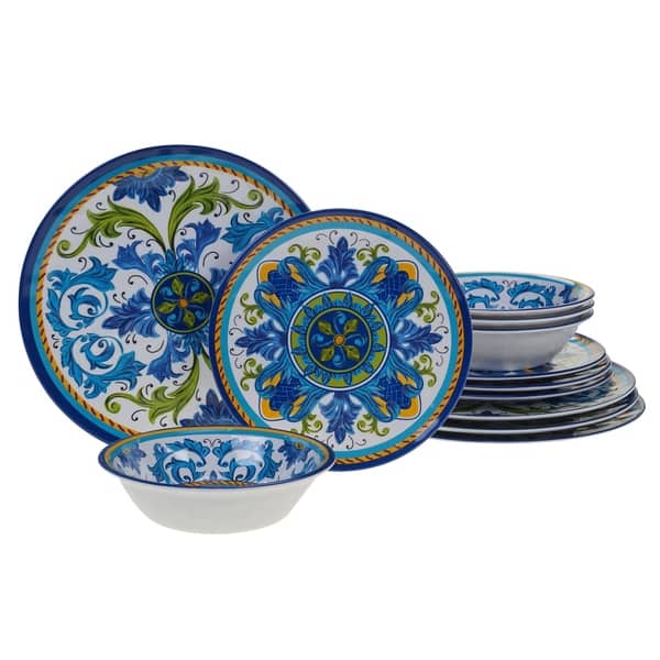 slide 2 of 2, Certified International Lucca 12-piece Melamine Dinnerware Set