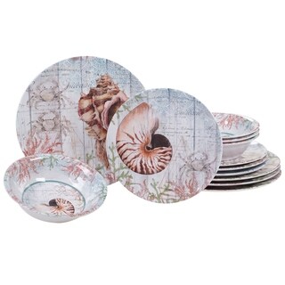 Certified International Sanibel 12-piece Melamine Dinnerware Set - Bed 