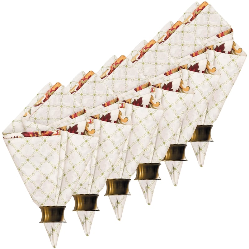 Addison Cotton Reversible Napkin Set of 6 - Mustard - Set of 6