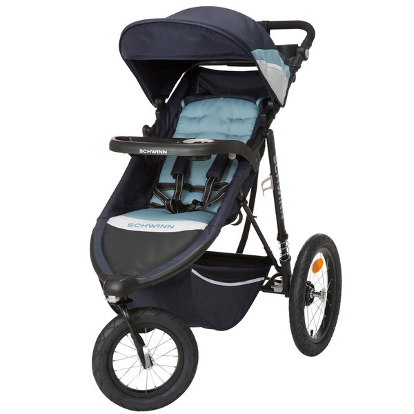 schwinn double jogging stroller blue