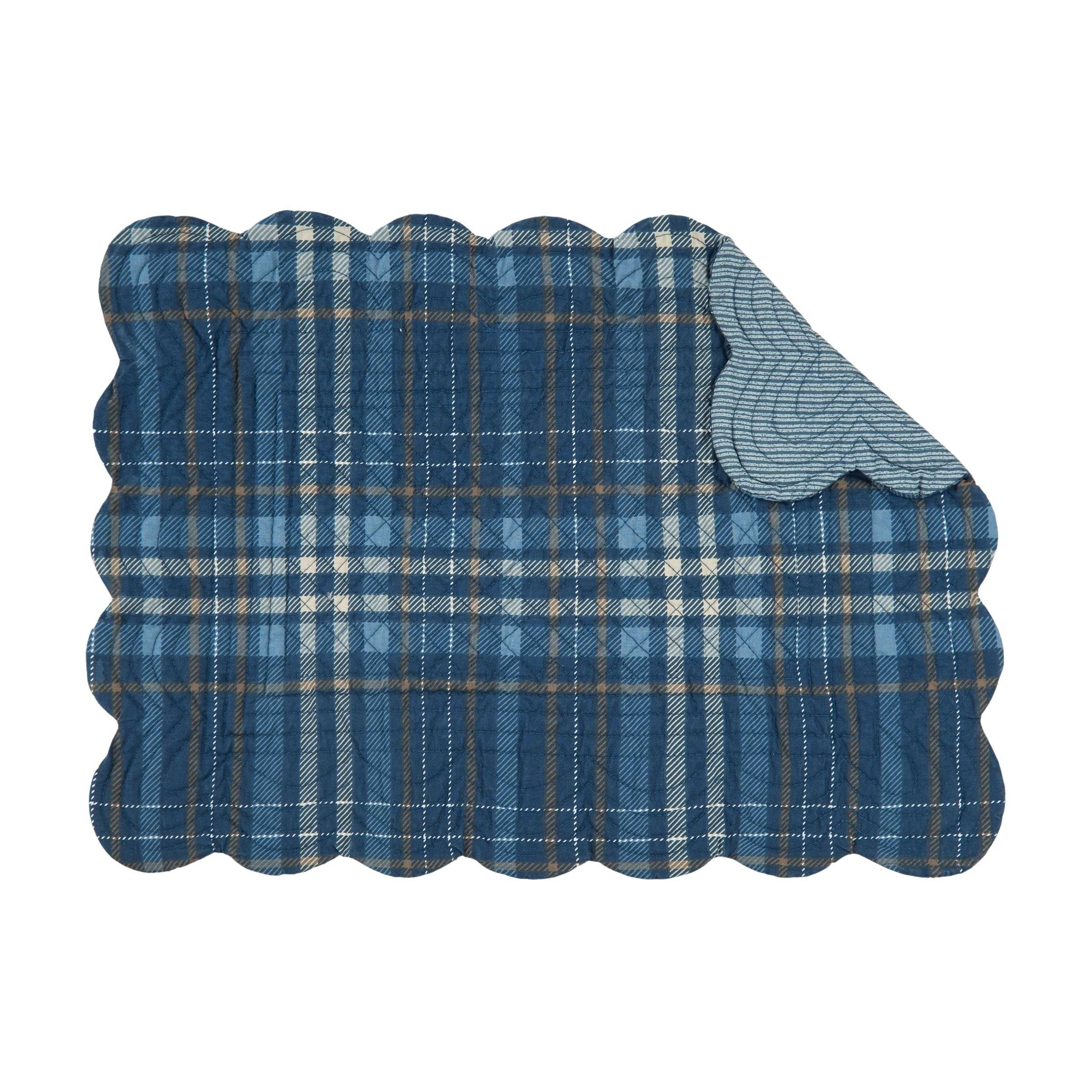 Mason Plaid Rustic Or Nautical Cotton Quilted Placemat Set Of Cotton Quilted Placemat Set